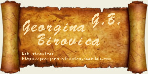 Georgina Birovica vizit kartica
